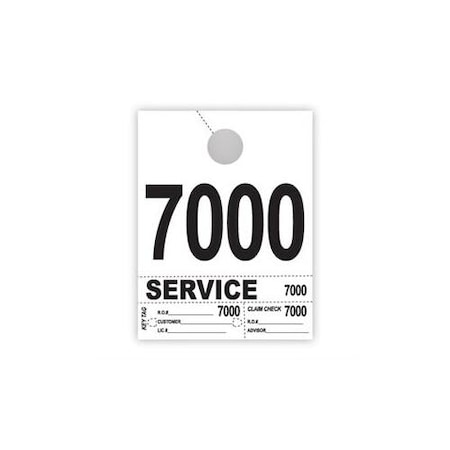 Asp 4 Part Hvy-Brite Service Dispatch Nums Wht 4 Digitset:7000-7999 Pk 2717